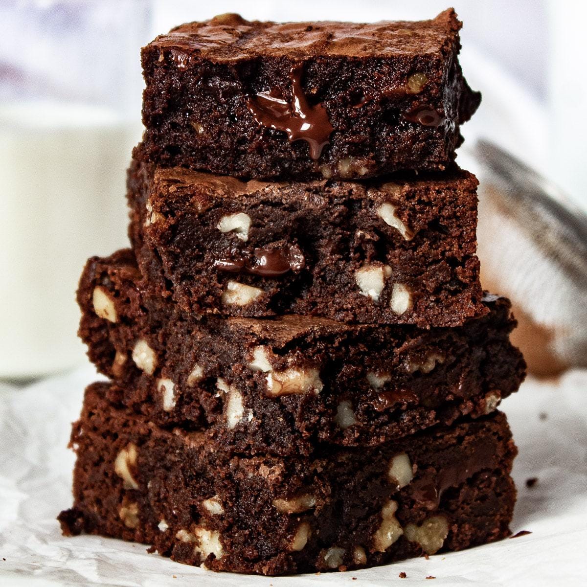 Fudge Brownies: Professional Recipes Fudge Brownies with or without Walnuts
