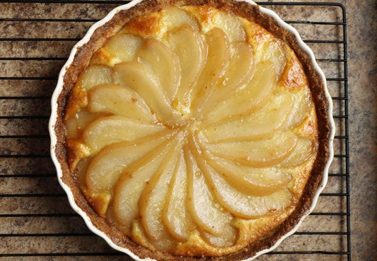 Pear Frangipane Tart: Professional Pastry Recipes Pear Frangipane Tart with Sliced Almonds